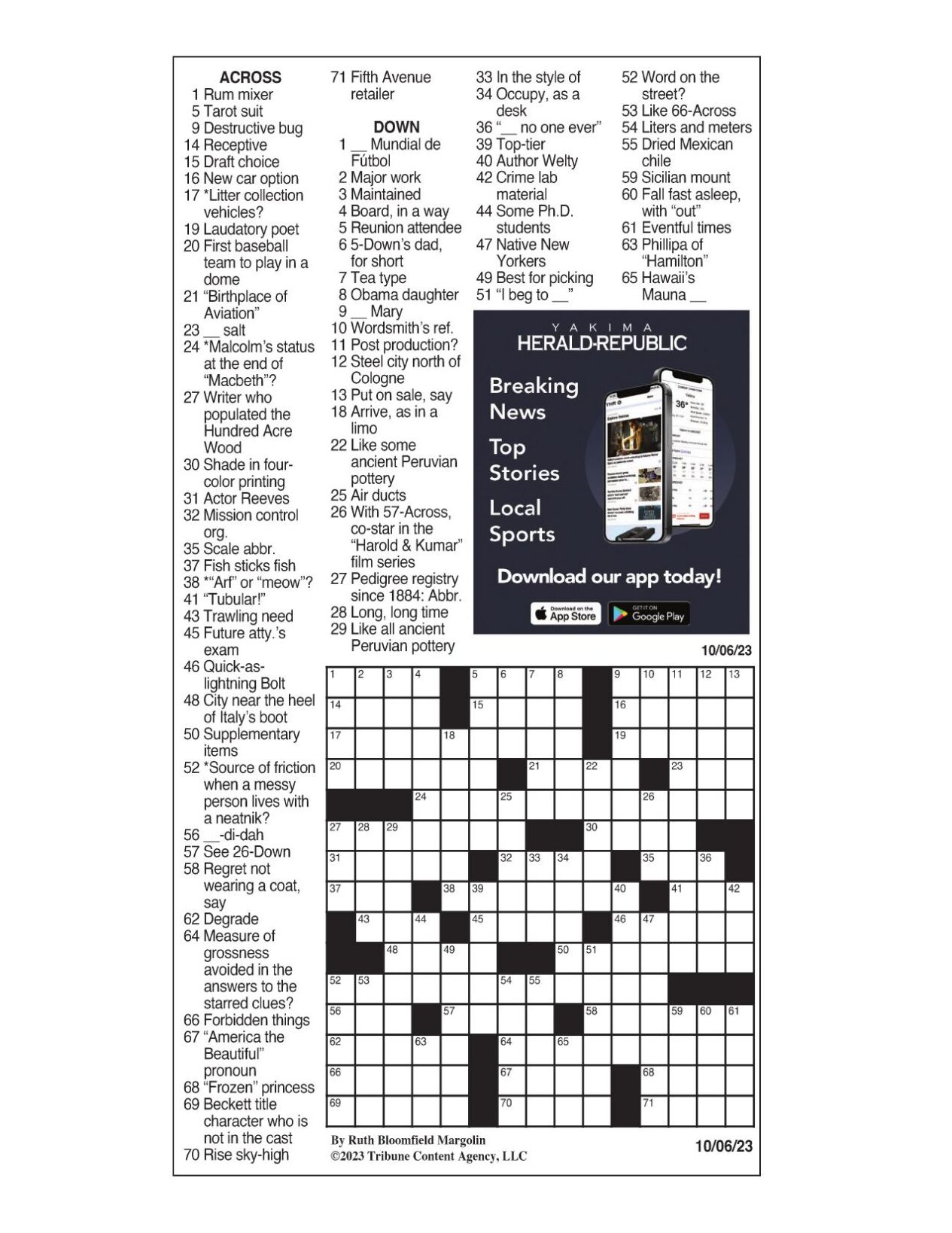 LA Times Crossword 25 Oct 22, Tuesday 