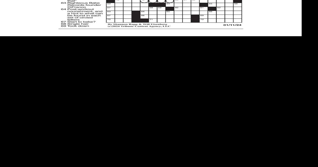 LA Times Crossword Jan. 11, 2024 Crosswords