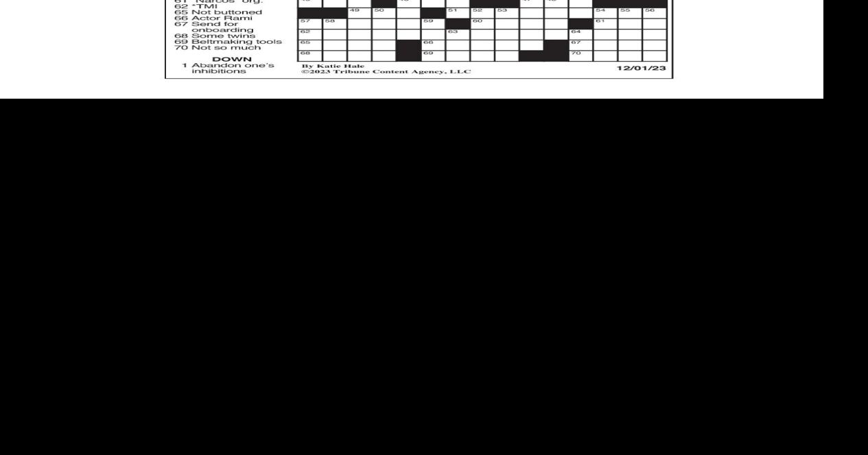 LA Times Crossword Dec. 1, 2023 Crosswords