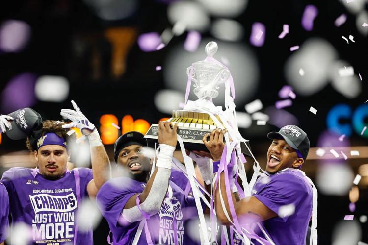 Huskies advance to national championship after hanging on for Sugar