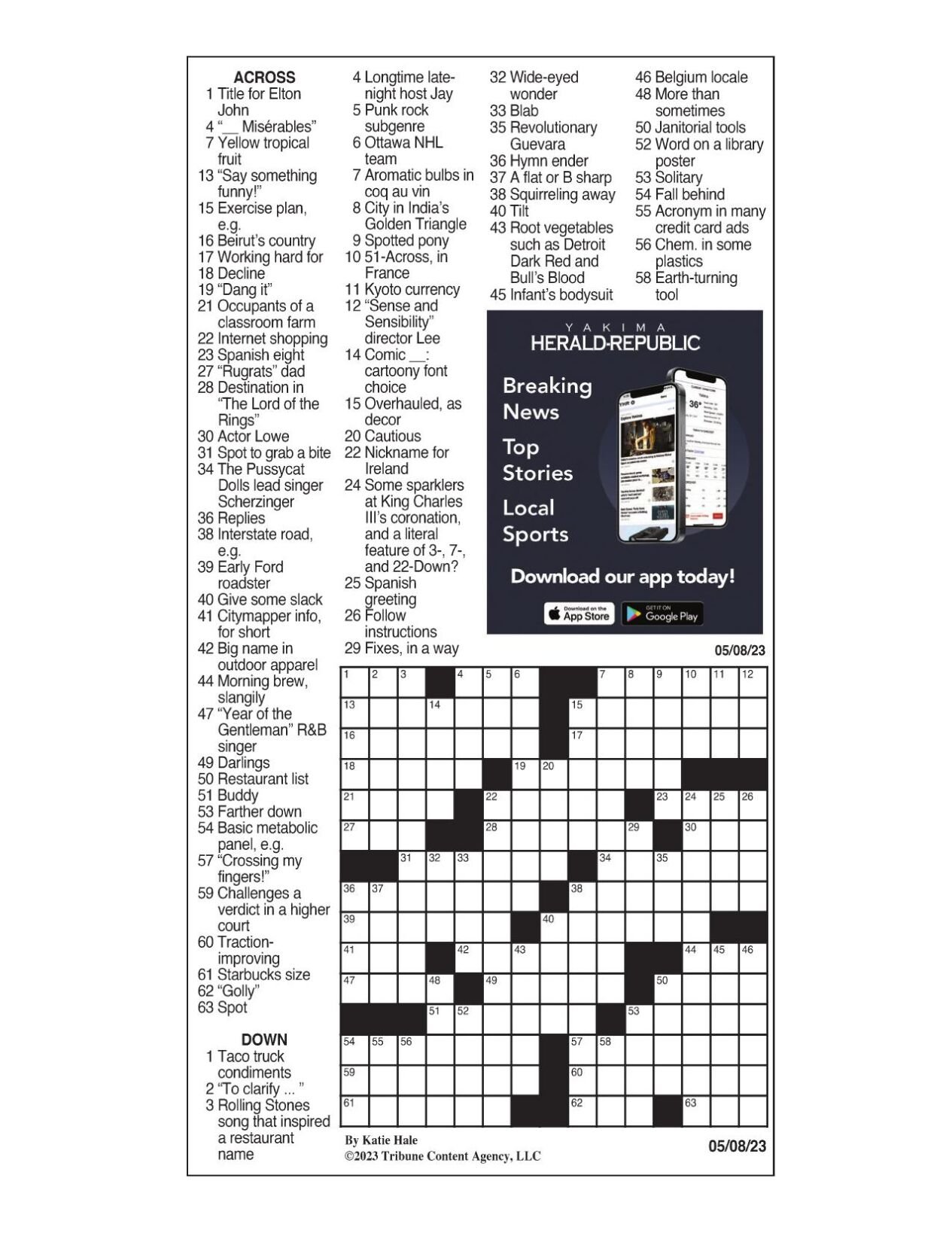 LA Times Crossword May 8, 2023 Crosswords