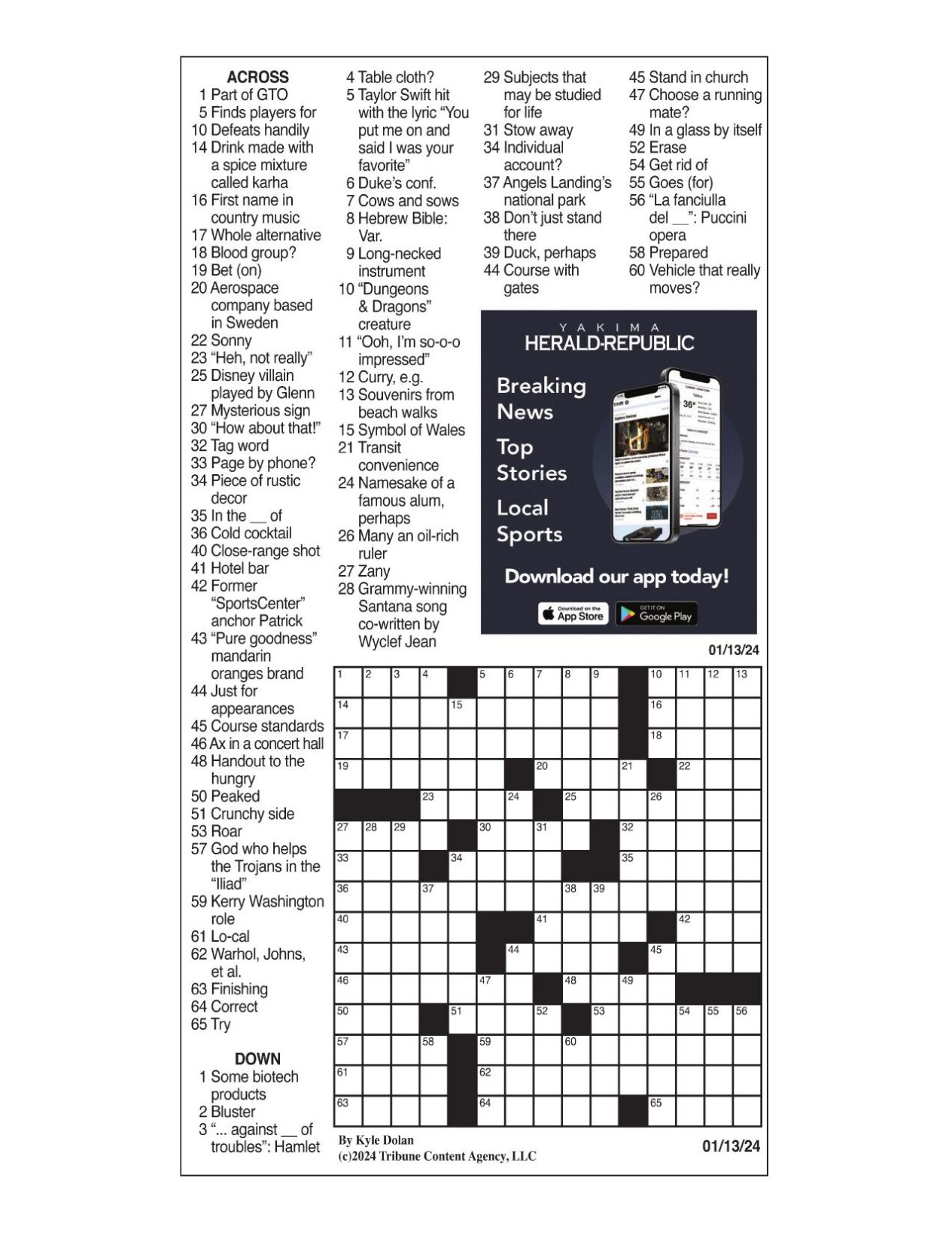 LA Times Crossword Jan 13 2024 Crosswords Yakimaherald Com   65a201ac21556.preview 