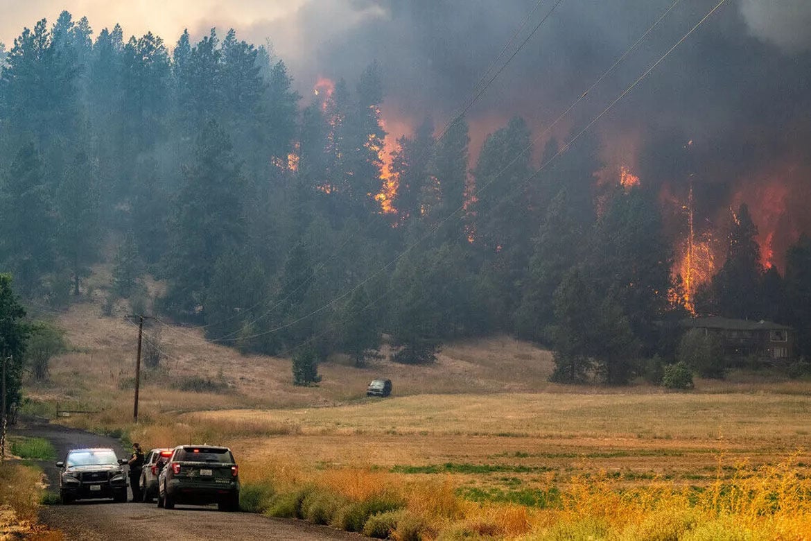 'It almost sounded like a warzone': Wind-whipped fire thrashes the town of Medical Lake