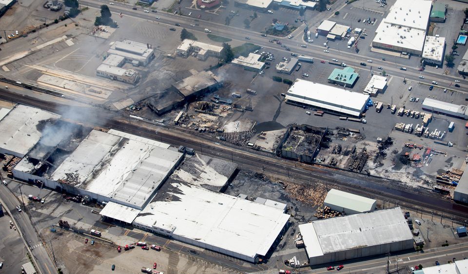 Aerial views show the damage caused by Wenatchee fire News Photos