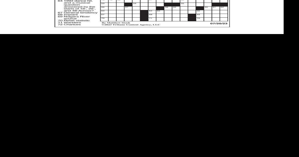 LA Times Crossword: July 20, 2023 | Crosswords | yakimaherald.com