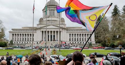 WA bill focused on trans youth sparks dueling protests WA bill focused on trans youth sparks dueling protests