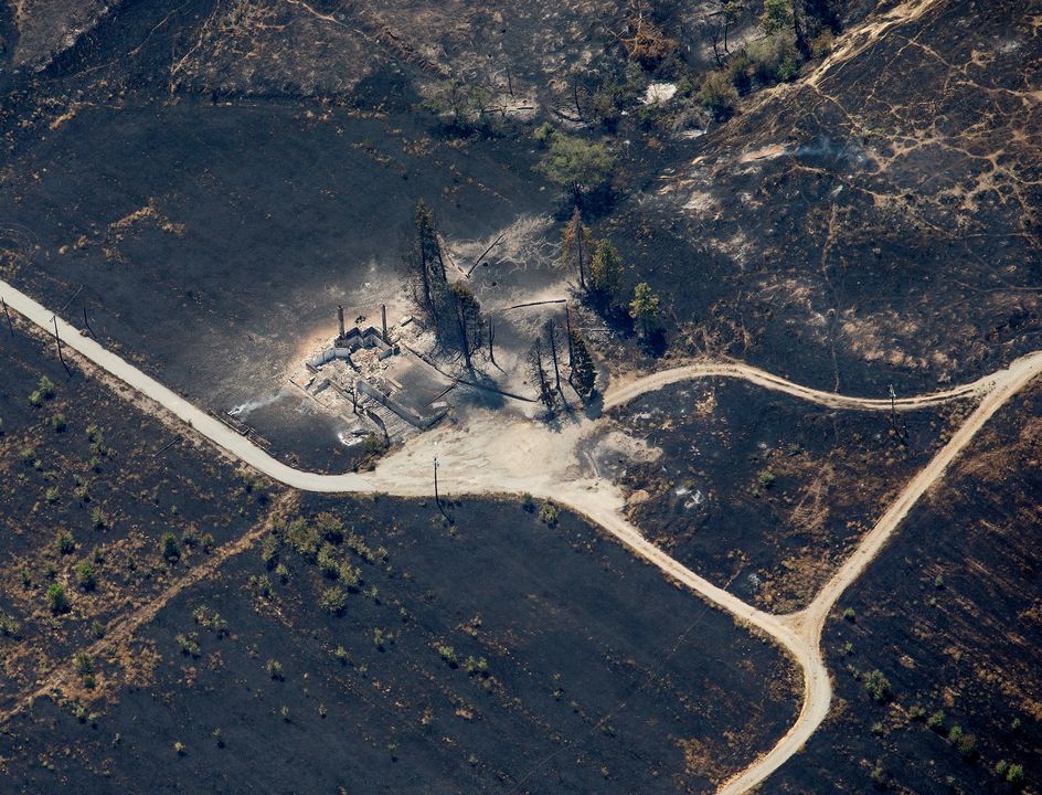 Aerial views show the damage caused by Wenatchee fire News Photos