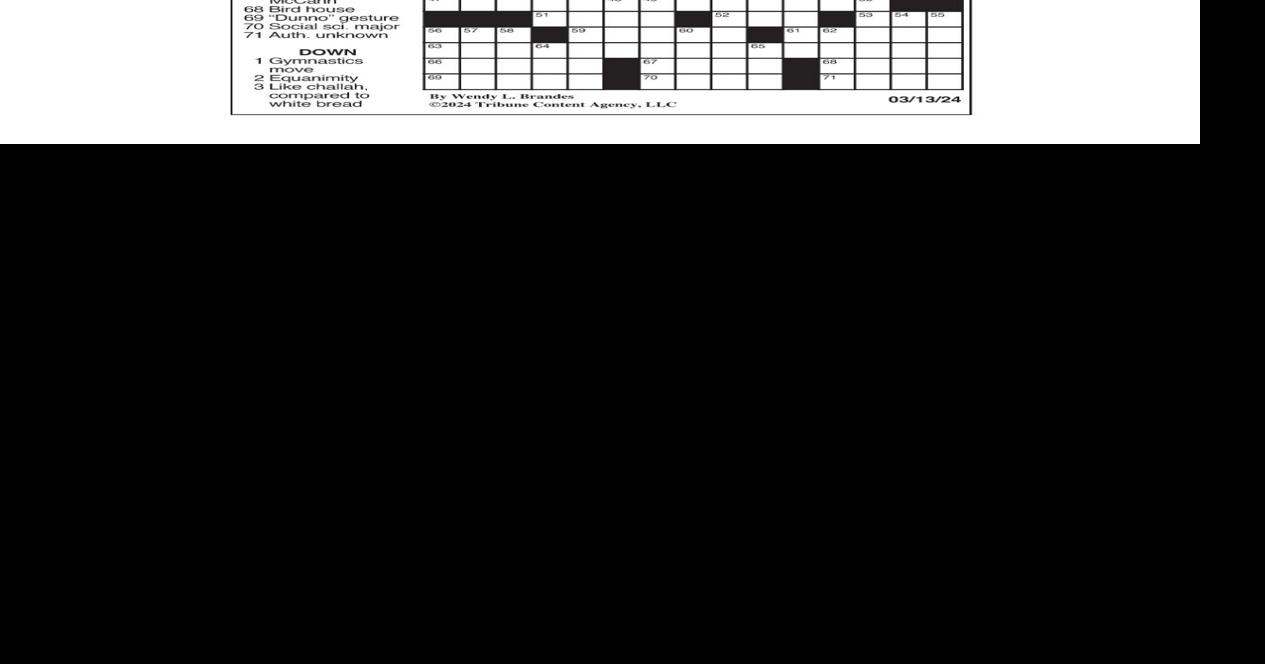 LA Times Crossword: March 13, 2024