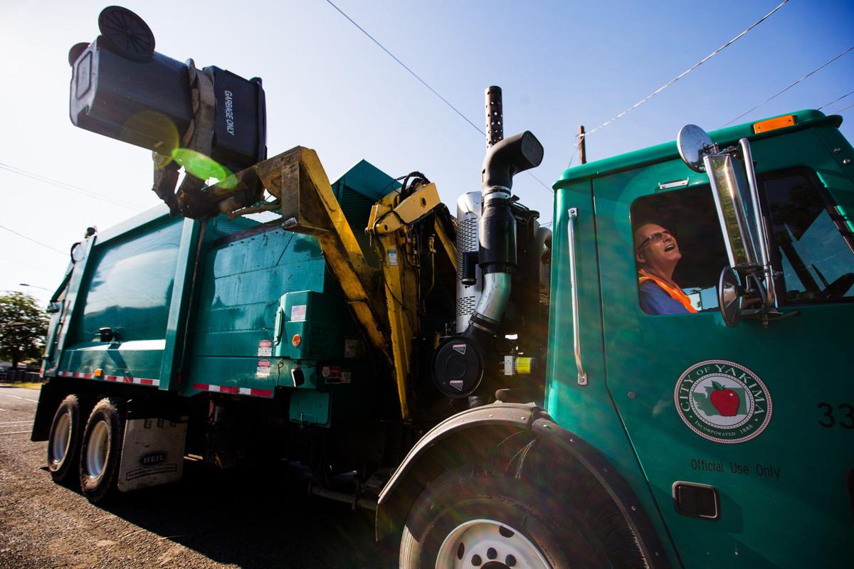He won't talk trash Yakima garbage truck driver stays positive on the