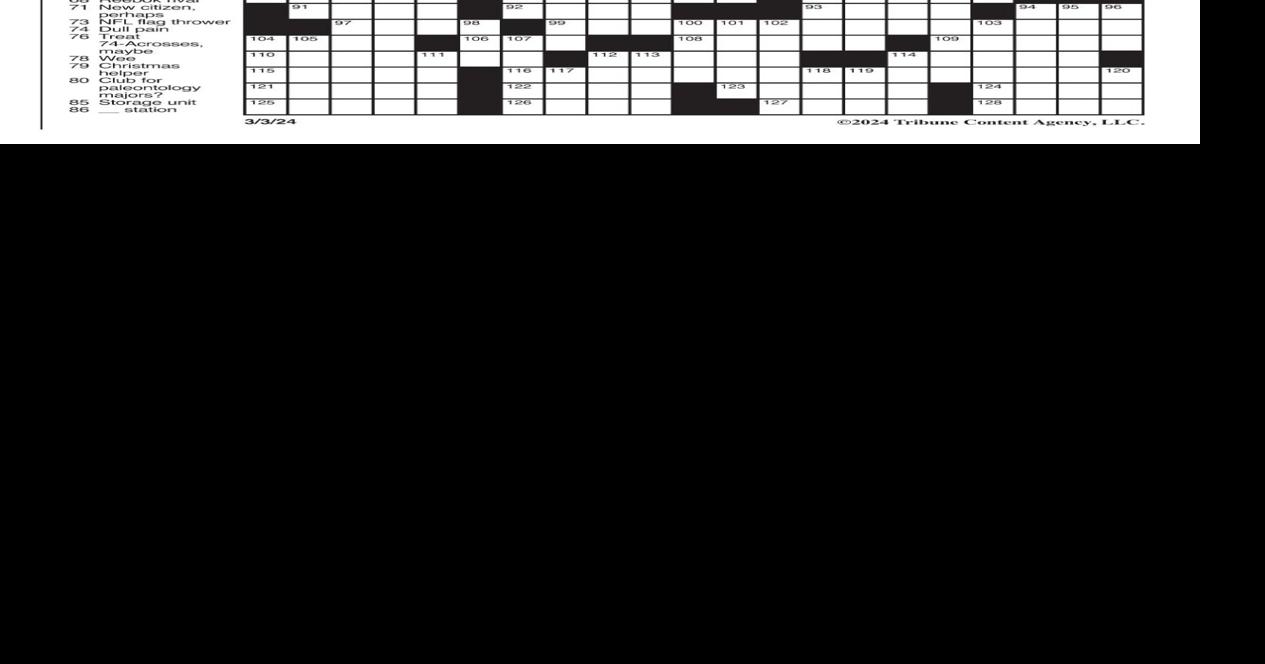 LA Times Crossword March 3, 2024 Crosswords