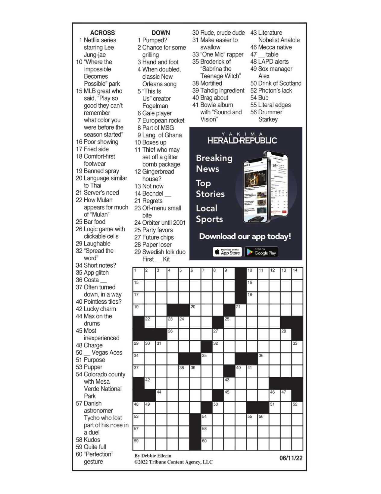 LA Times Crossword June 11, 2022 Crosswords