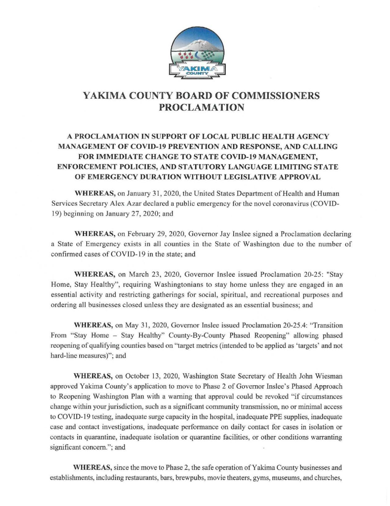 Commission proclamation | | yakimaherald.com