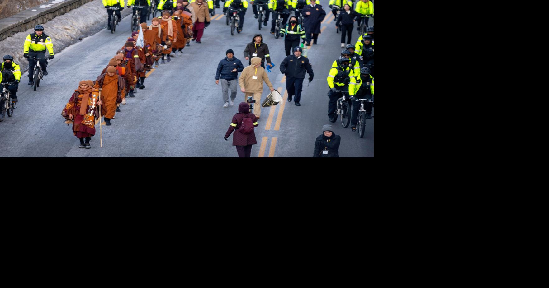 Buddhist monks' 15-week walk for peace ends in Washington, DC