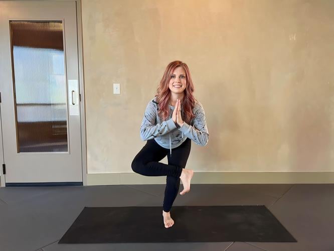 Yoga Pose of the Week: Half Chair Pose (Standing Figure 4 pose), People  And Pastimes