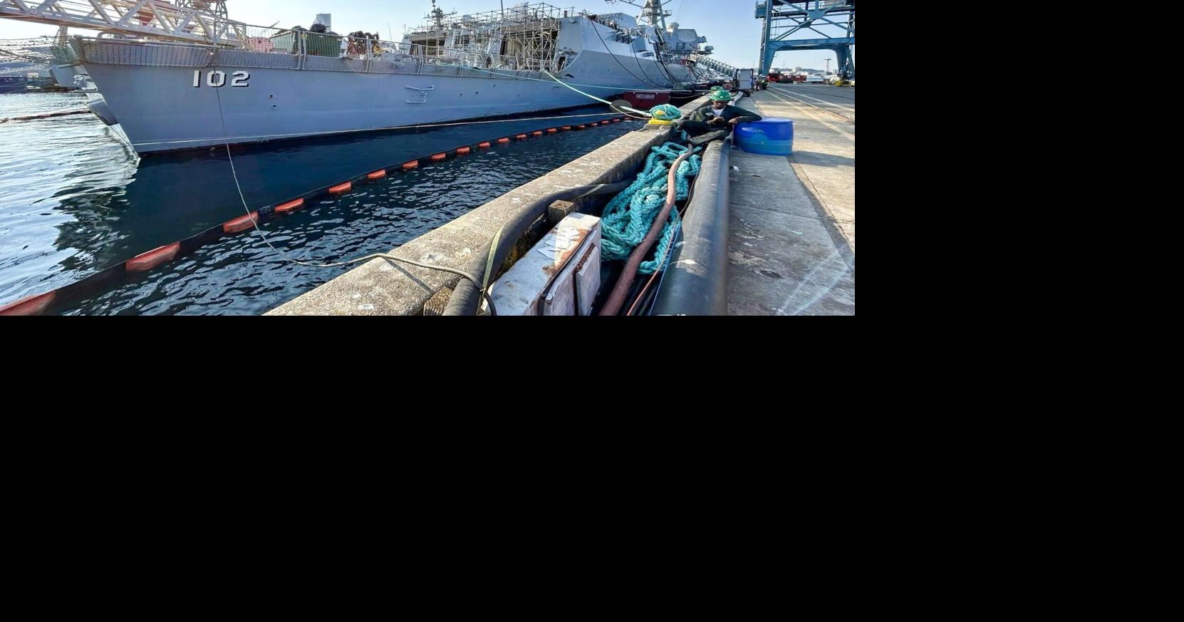 Up to 5,000 gallons of diesel spills from Navy ship into Elliott Bay