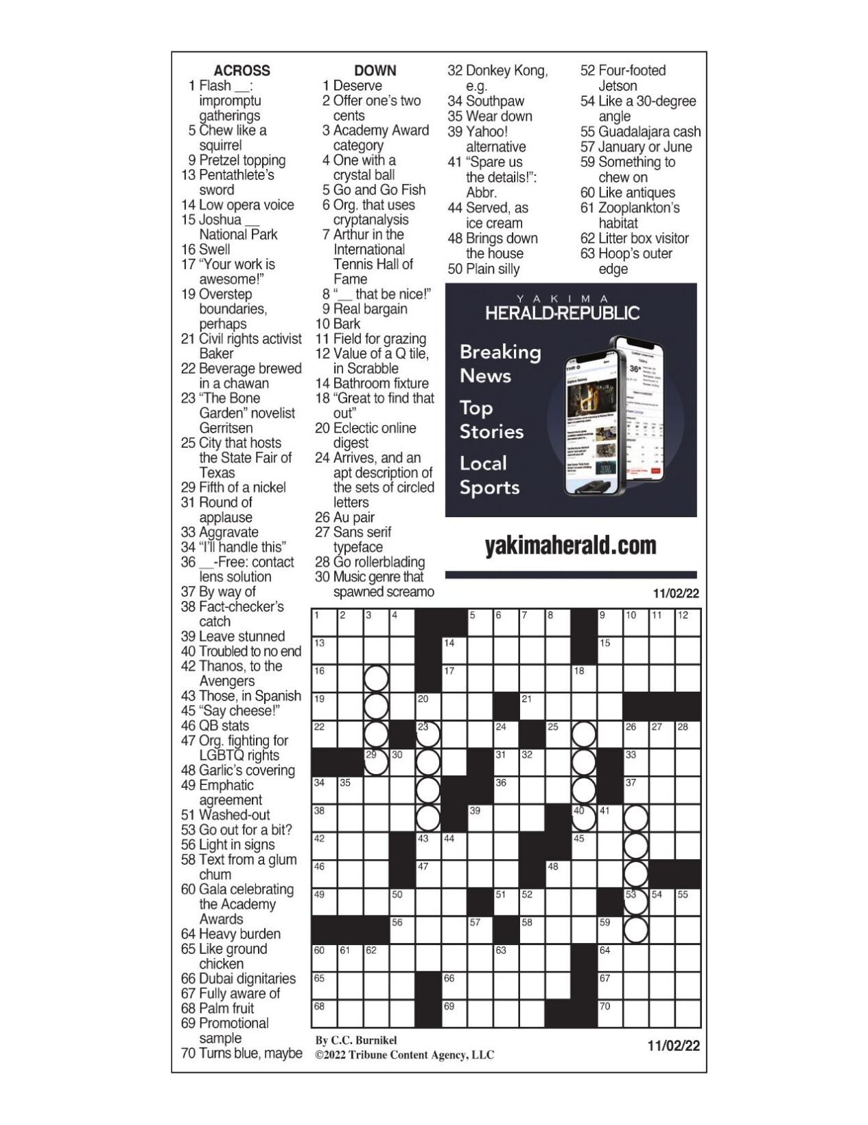 LA Times Crossword 2 Jul 22, Saturday 