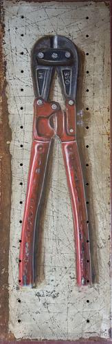 “Bolt Cutter on Tan Panel” by Jill Torberson