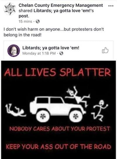 Chelan County Emergency Management Posts Anti Protester Meme