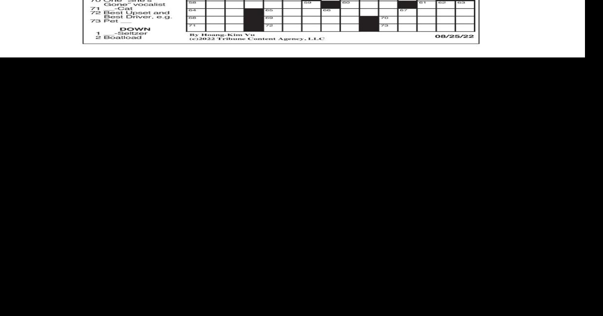 LA Times Crossword: Aug. 25, 2022 | Crosswords | yakimaherald.com