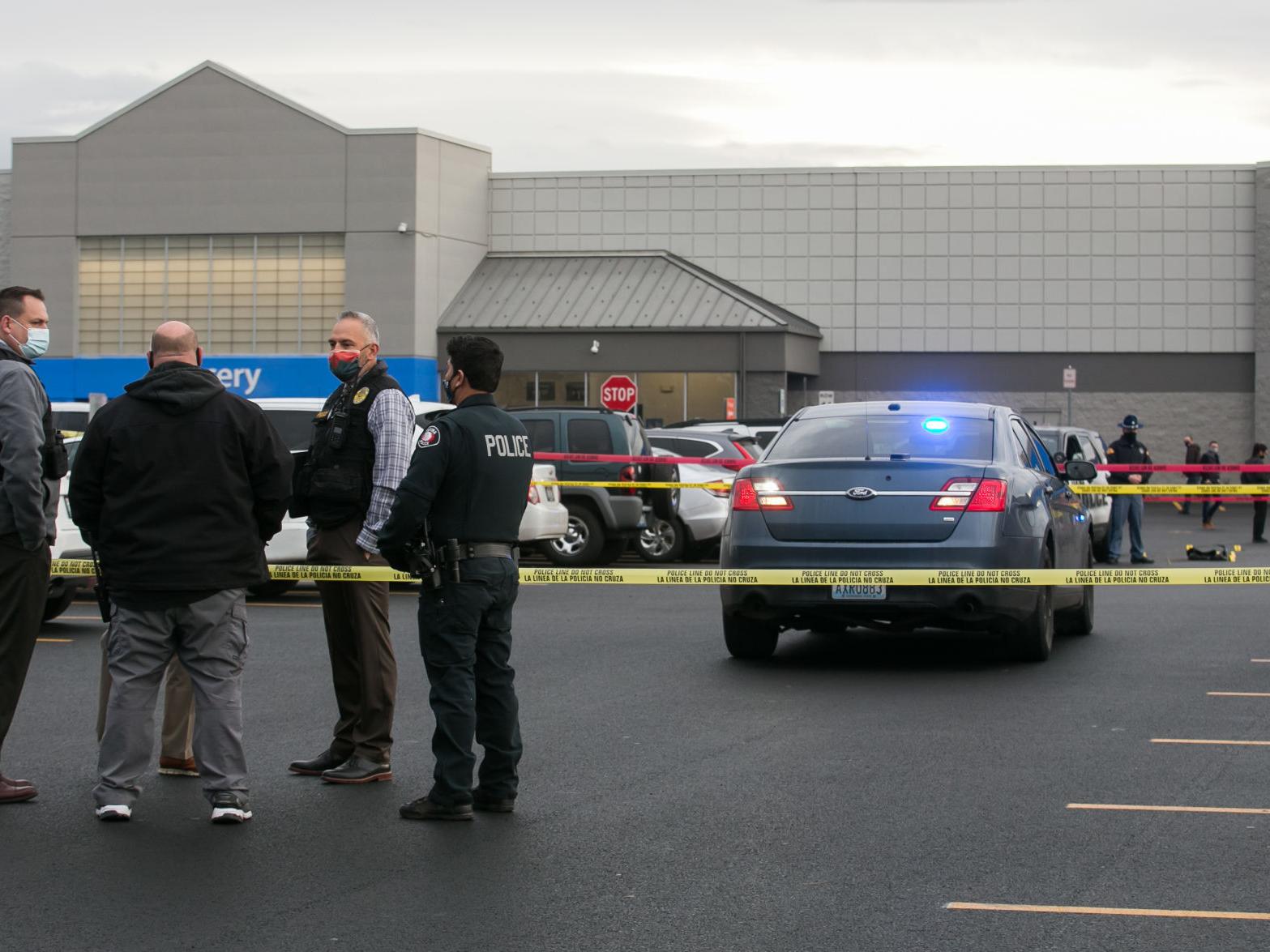 two yakima police officers injured by suspects vehicle at walmart local yakimaherald com