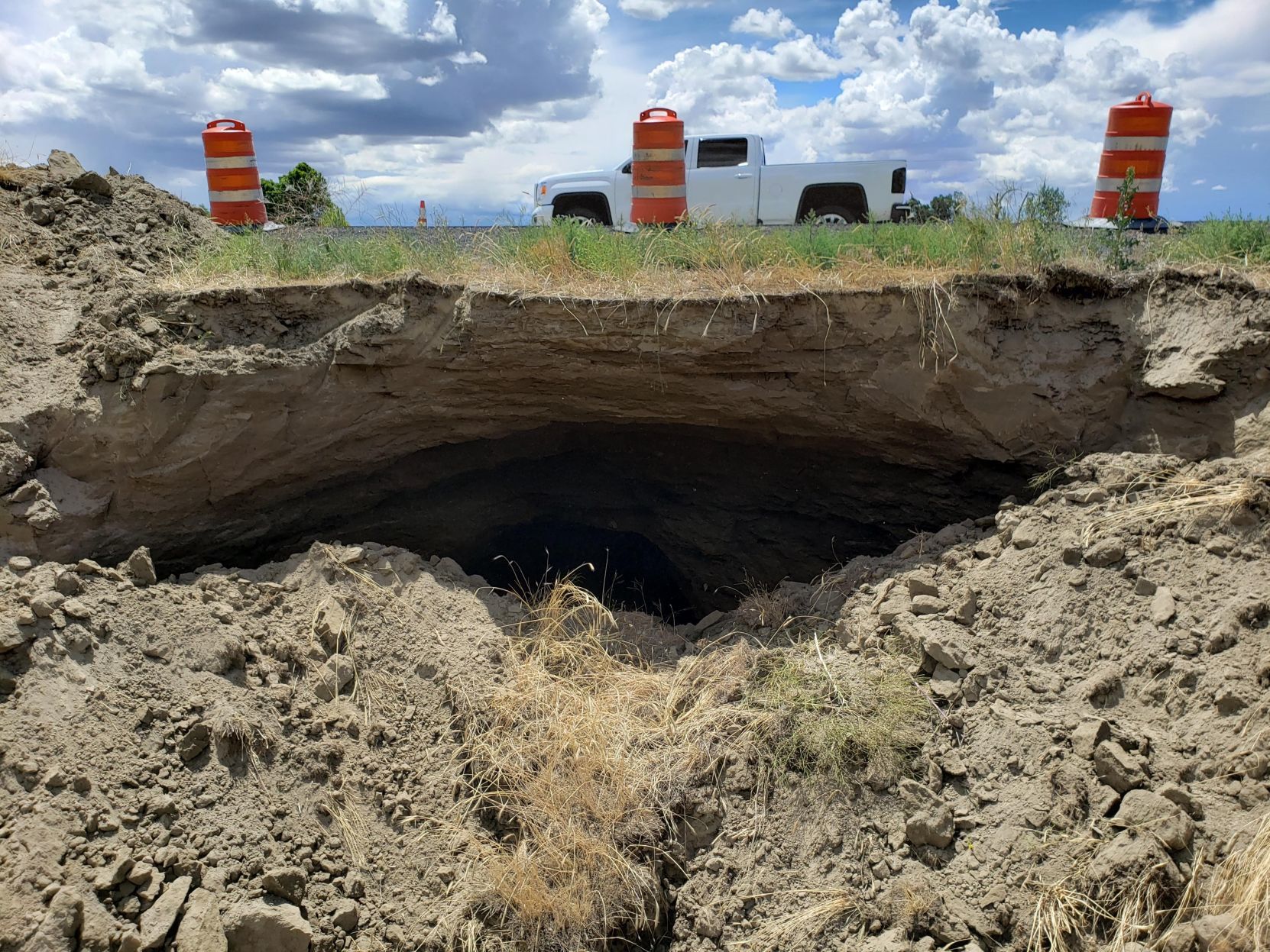 Sinkhole Sinkhole prompts closure of eastbound Interstate 82 near