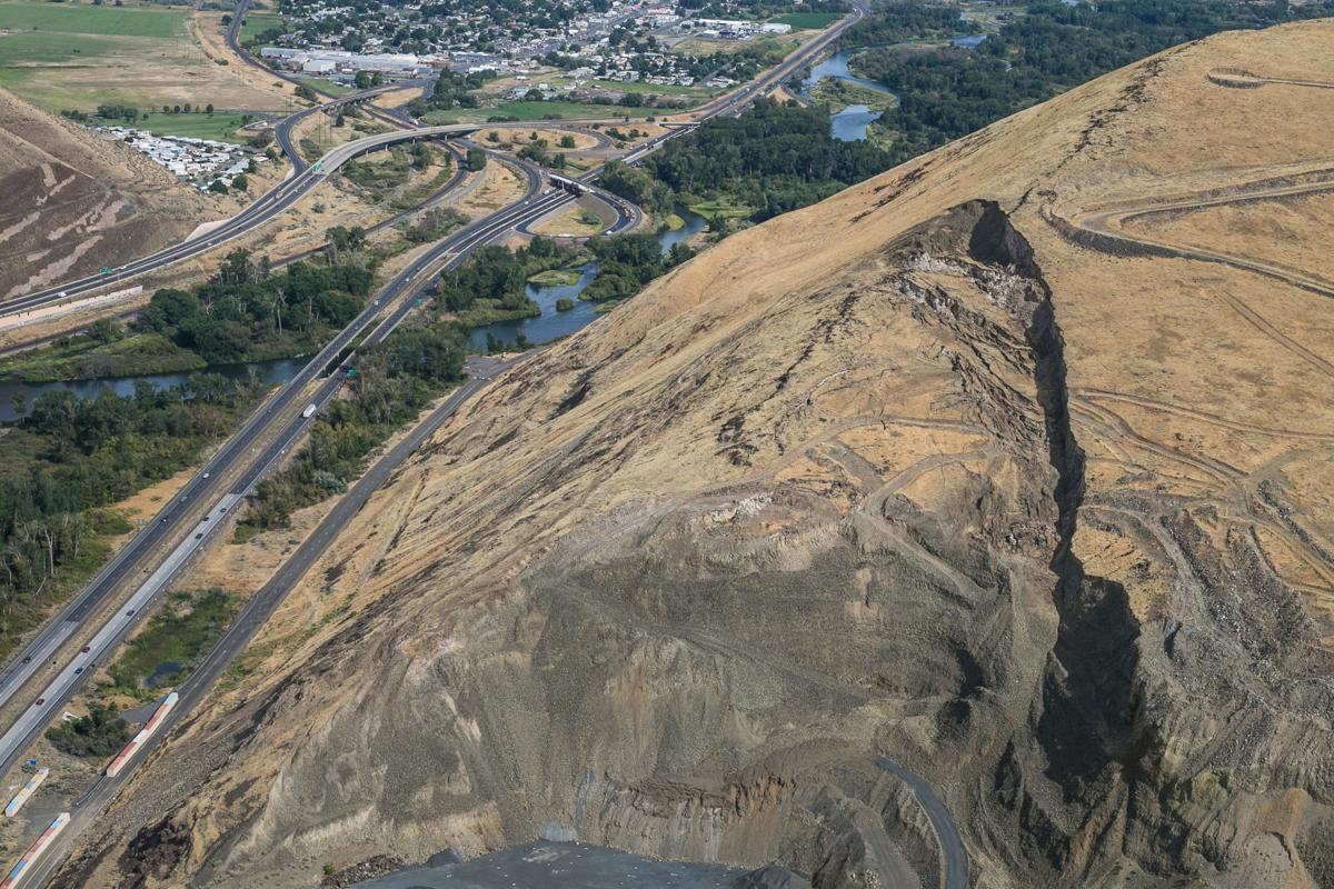 While crack is wider, officials say Rattlesnake Ridge slide continues