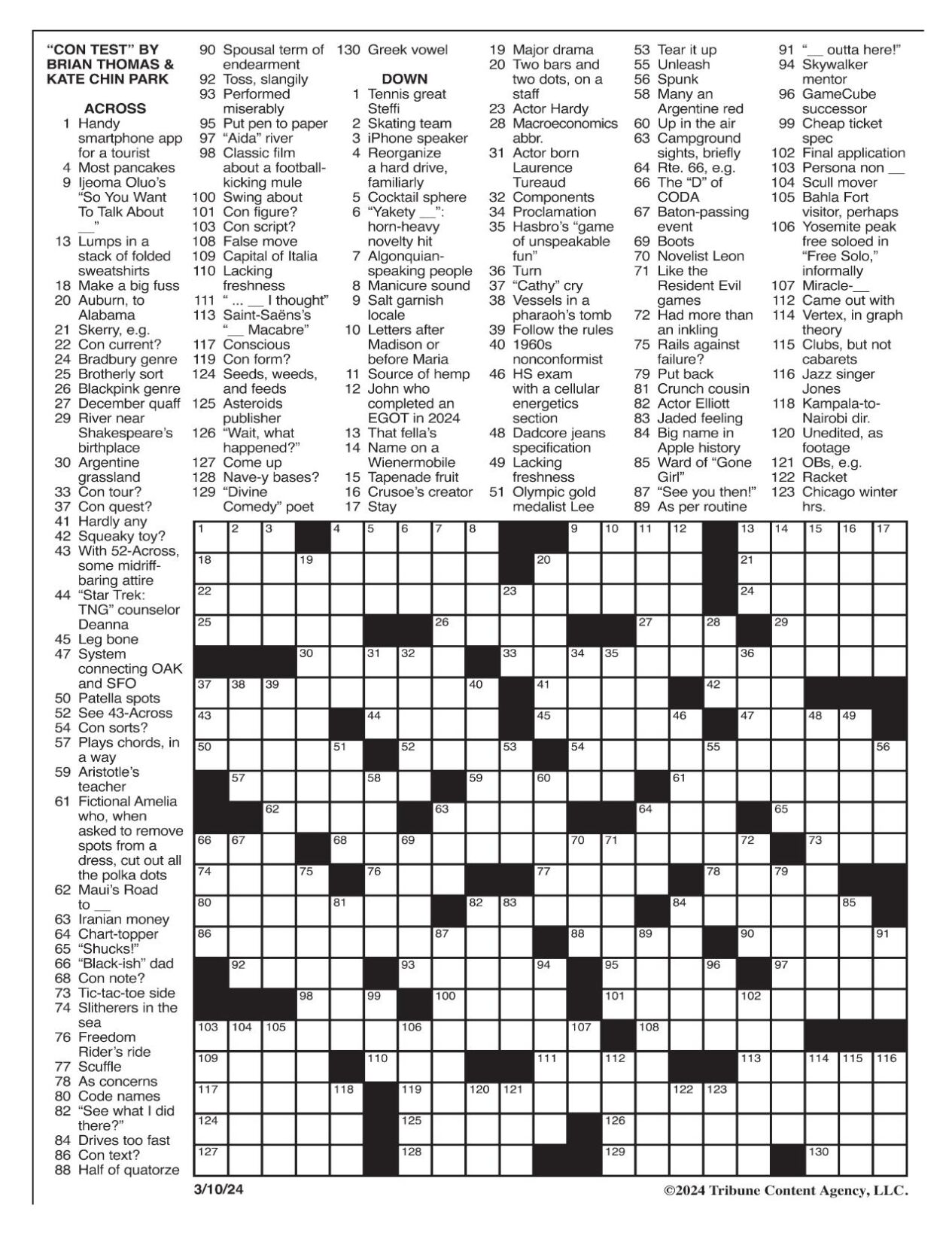 LA Times Crossword March 10, 2024 Crosswords