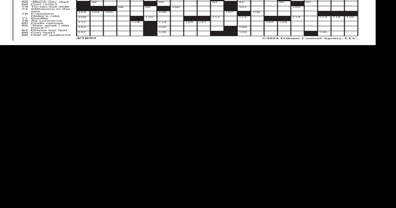 LA Times Crossword March 10, 2024 Crosswords
