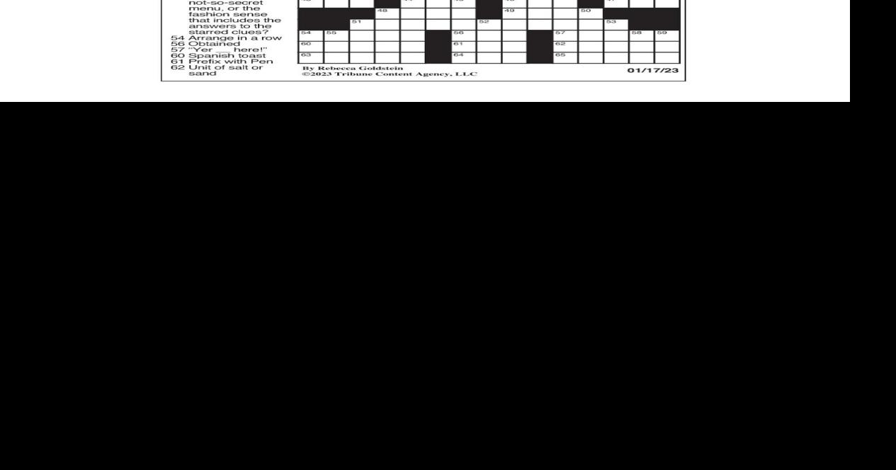 LA Times Crossword: Jan. 17, 2023 | Crosswords | yakimaherald.com