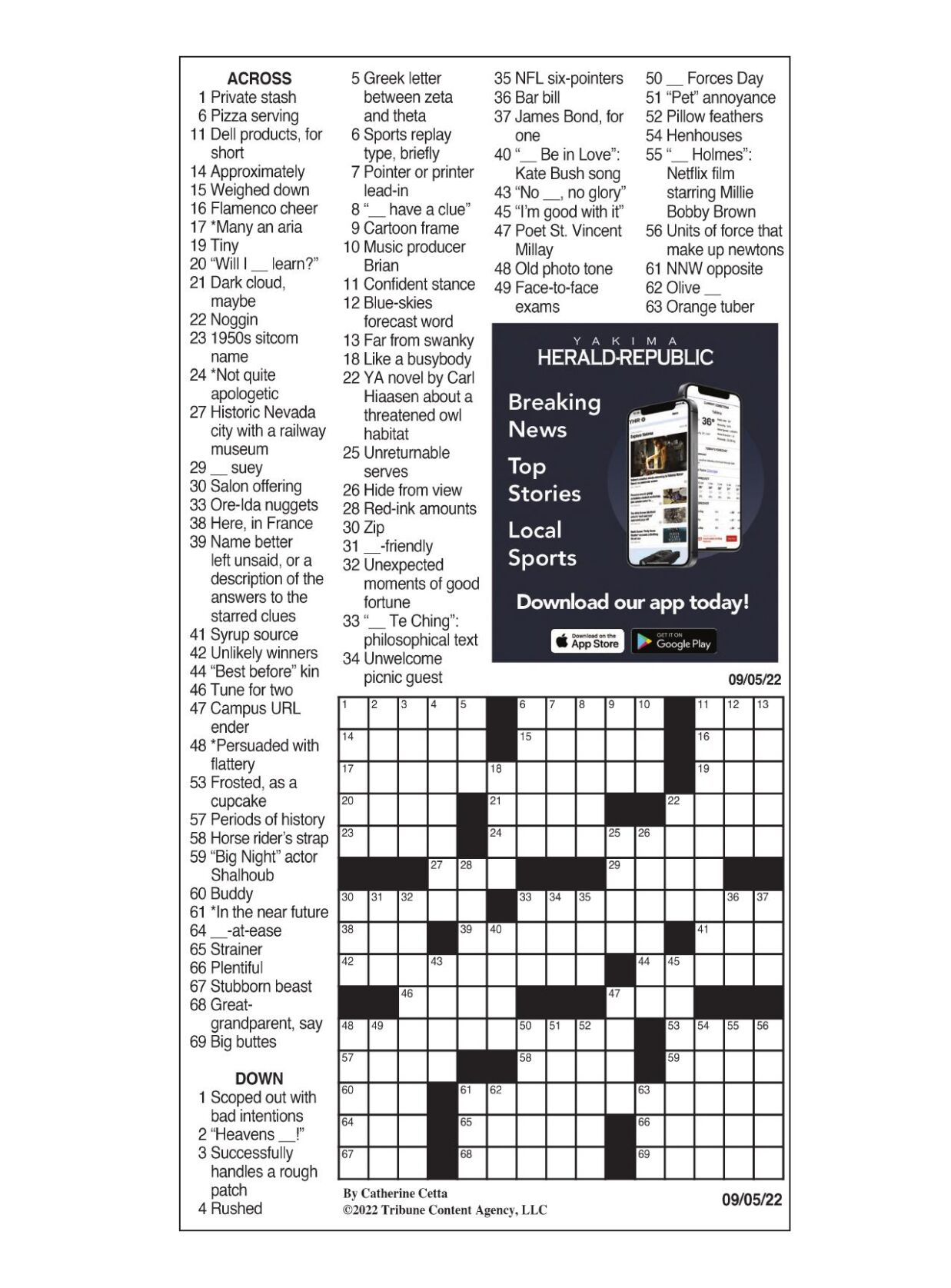 LA Times Crossword 5 Sep 18, Wednesday 