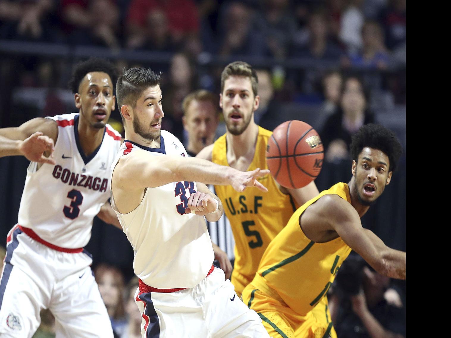 Hot Shooting Gonzaga Men S Basketball Rolls Into Wcc Tournament