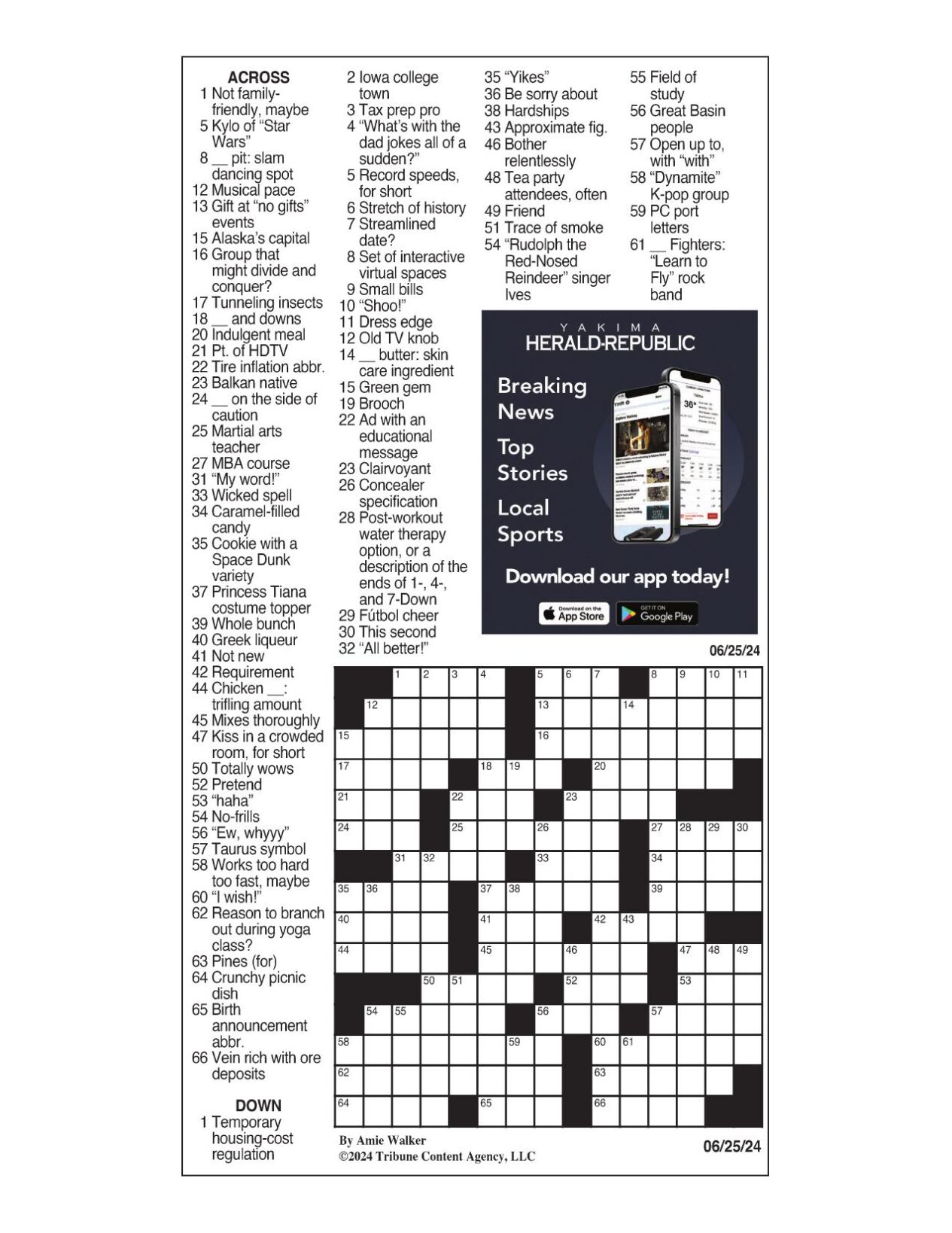 LA Times Crossword June 25, 2024 Crosswords