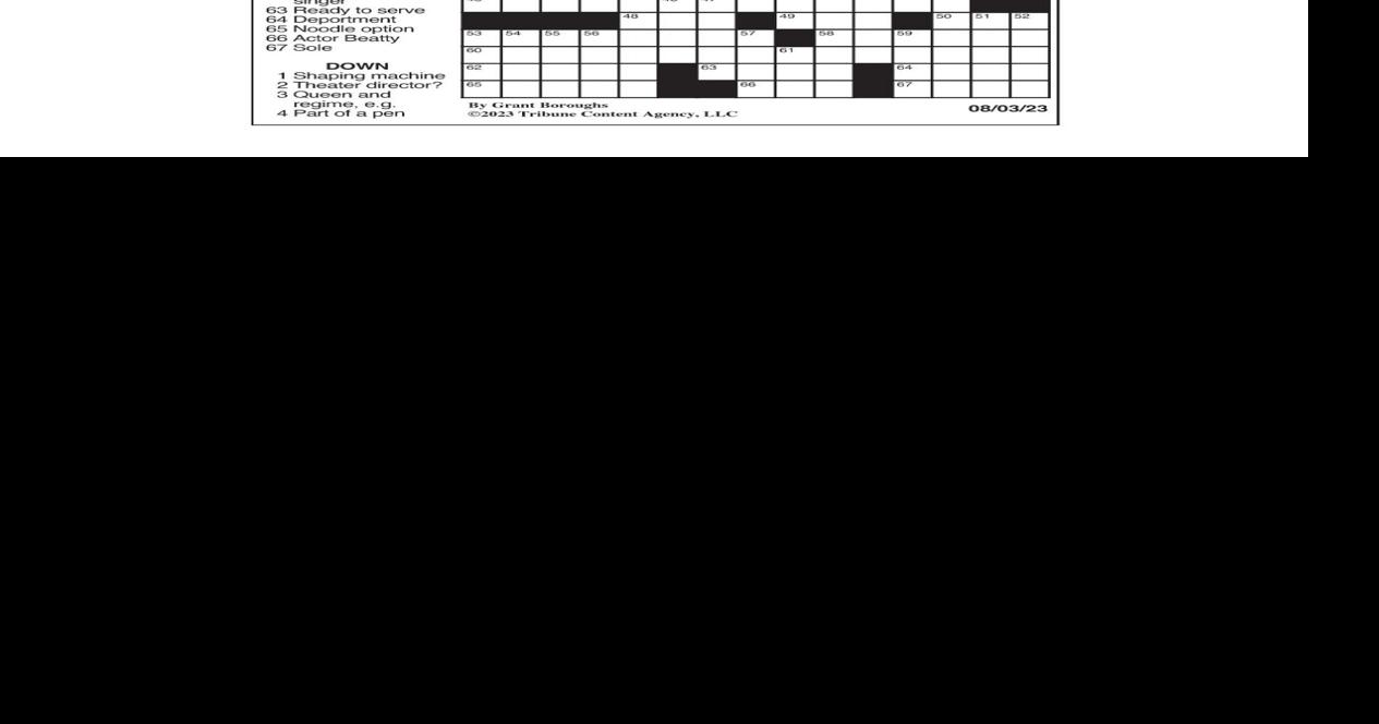 LA Times Crossword: Aug 3 2023 Crosswords yakimaherald com