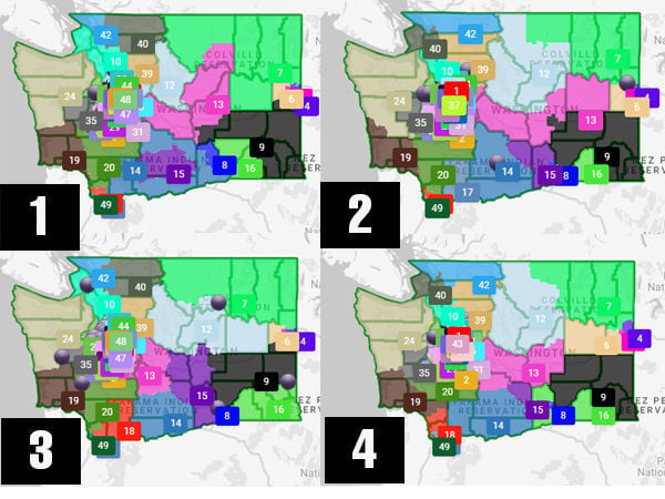 Washington state redistricting proposed maps