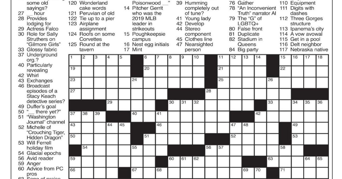 LAT Crossword Oct. 16, 2022 Crosswords