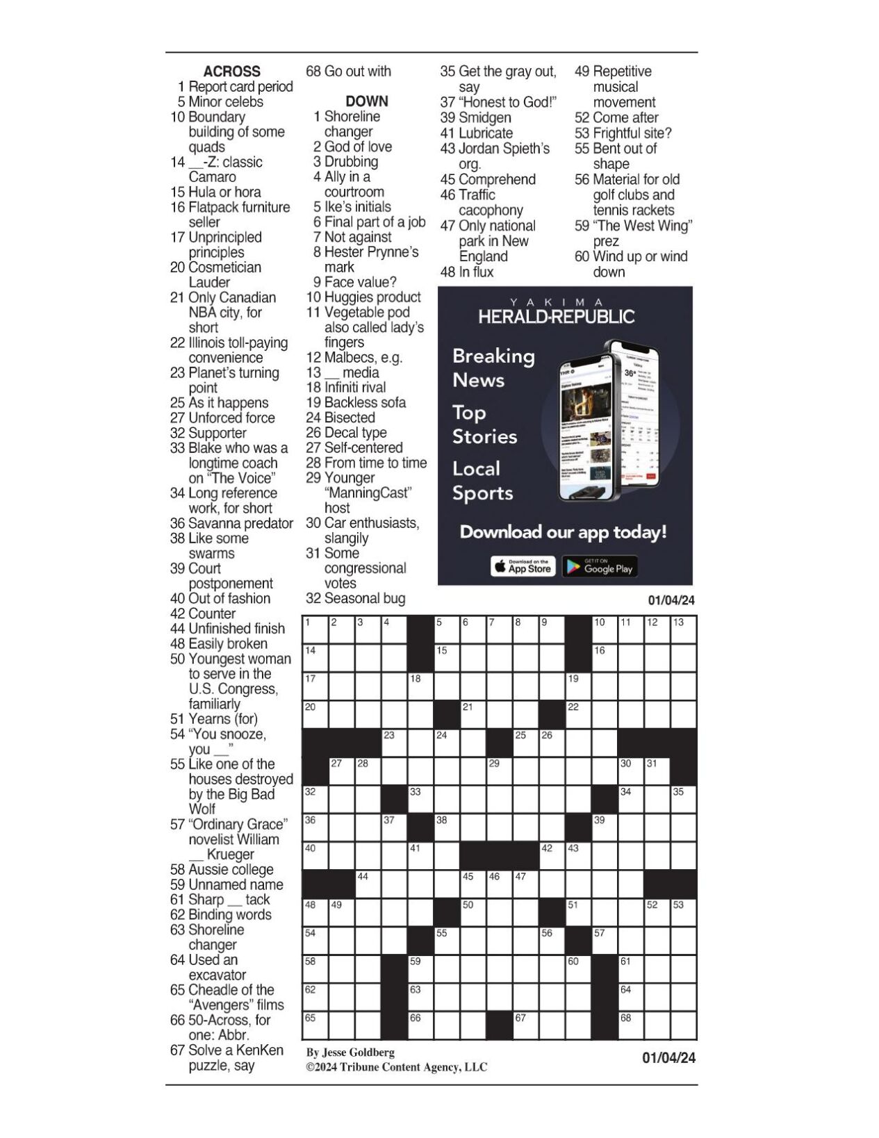 LA Times Crossword Jan 4 2024 Crosswords Yakimaherald Com   6594fe1f91873.preview 