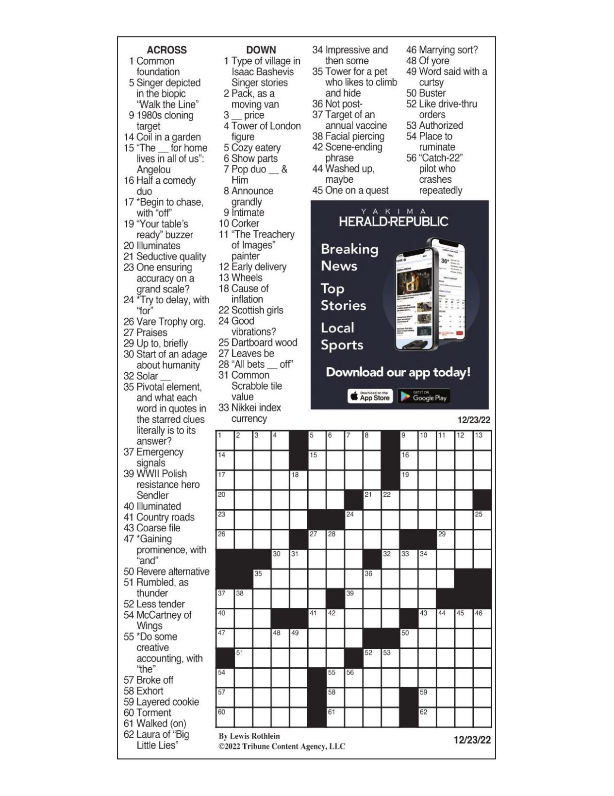 LA Times Crossword 10 Dec 23, Sunday 