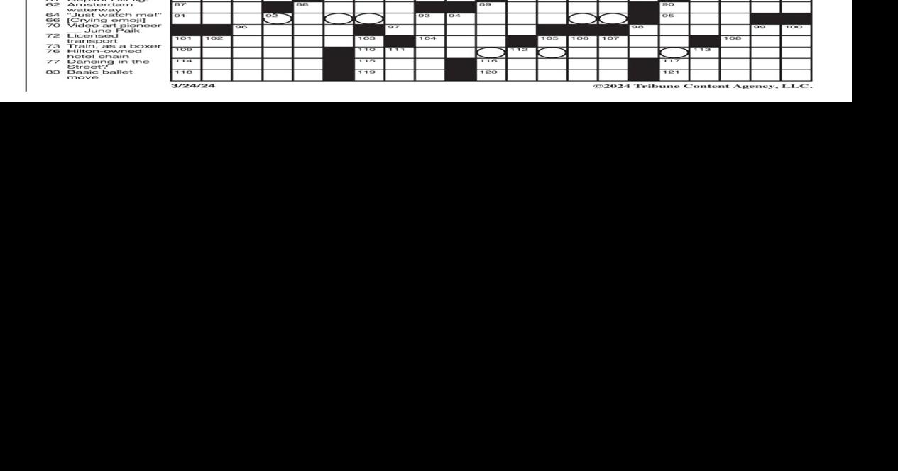 LA Times Crossword March 24, 2024 Crosswords