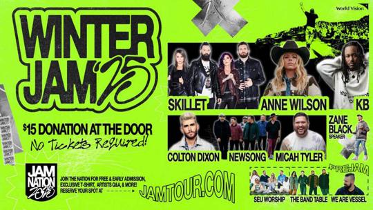 Winter Jam 2025 returns with Skillet, Anne Wilson, KB, Colton Dixon