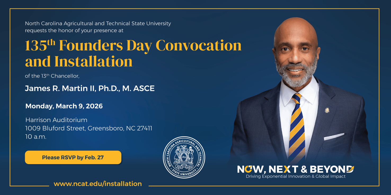 James R. Martin Building N.C. A&T to Install Chancellor James R. Martin II on 135th Founders Day ...