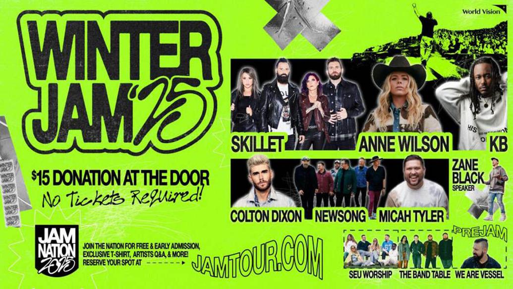 Winter Jam 2025 returns with Skillet, Anne Wilson, KB, Colton Dixon, Newsong, Micha Tyler, and