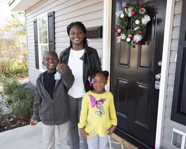 Habitat Greensboro’s Newest Homeowners Home for the Holidays Kids