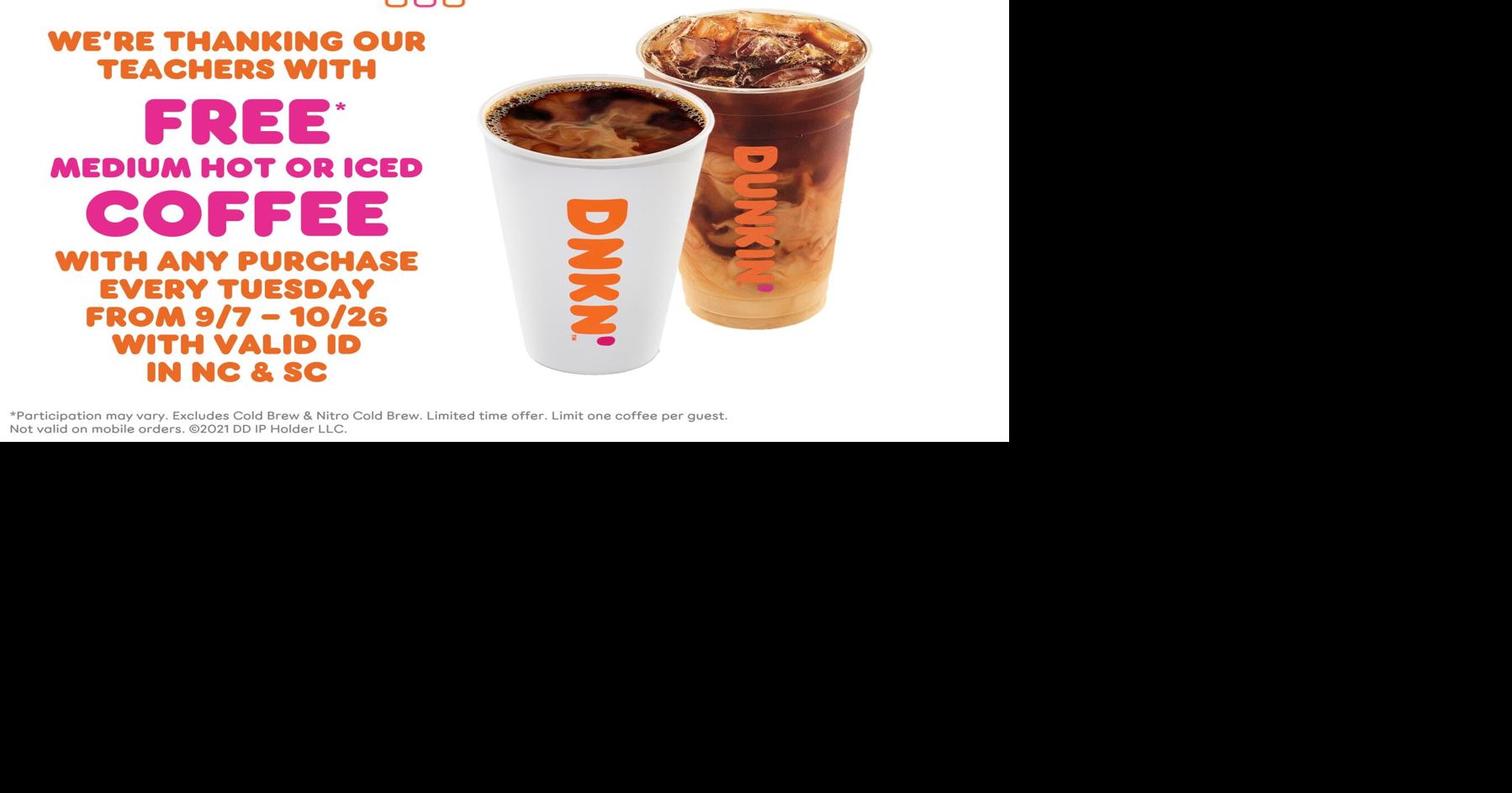 Dunkin' Supports Winston-Salem Teachers with Free Coffee ...