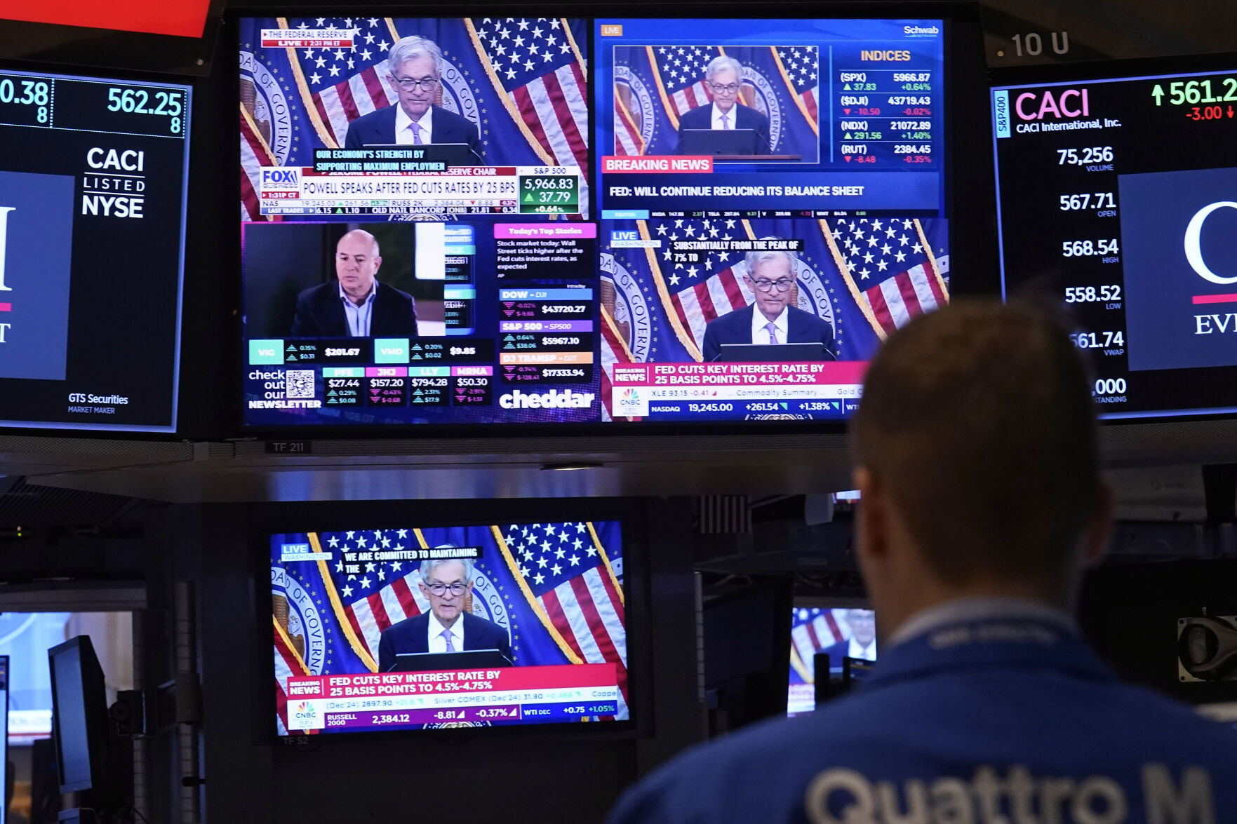 Federal Reserve cuts its key rate by a quarter-point but envisions ...