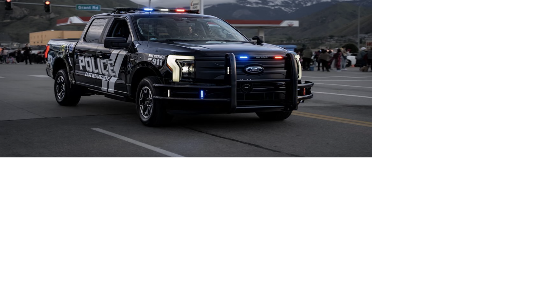 East Wenatchee Police now patrolling with new, fully electric pickup