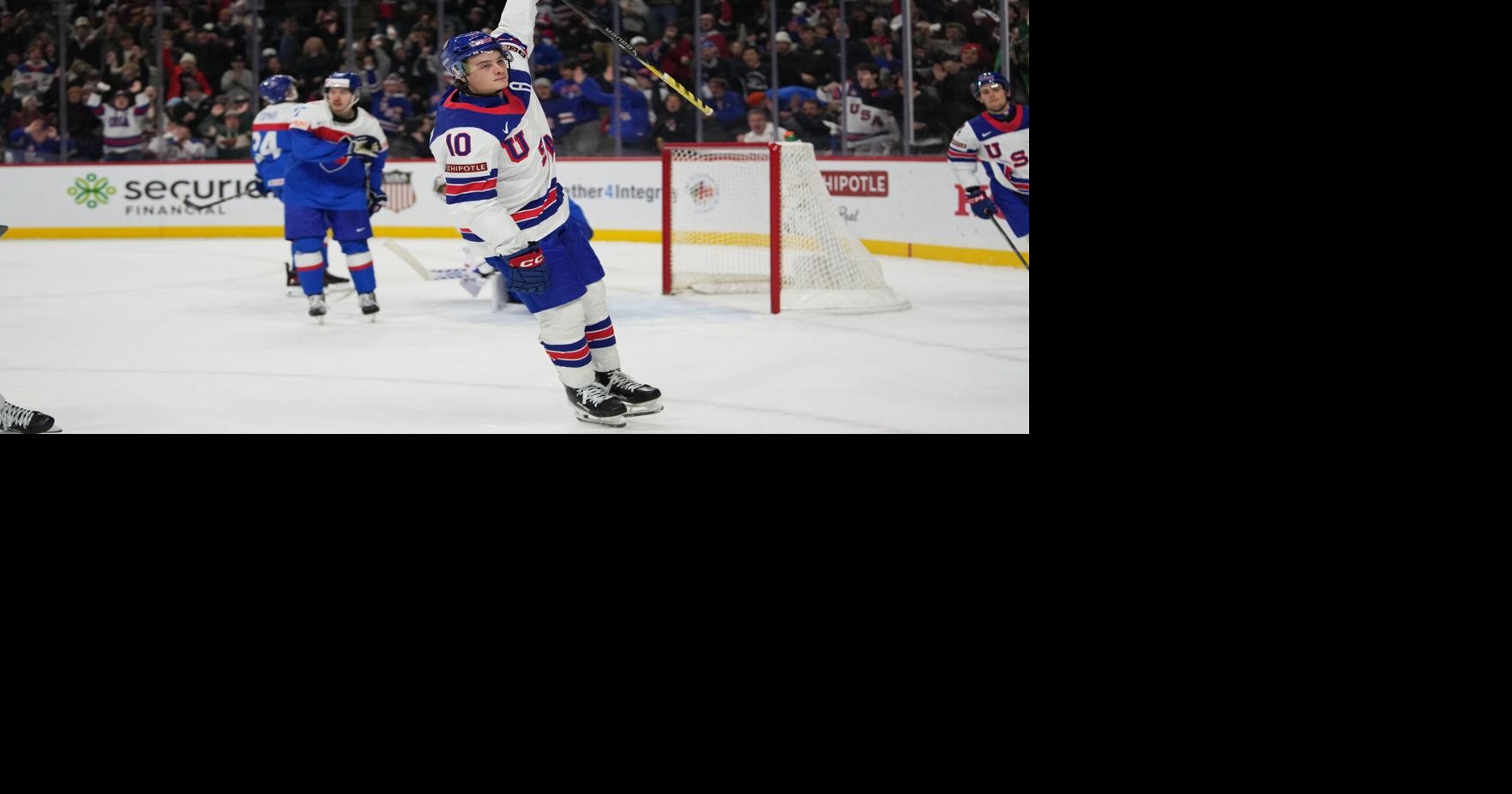 BC's James Hagens scores twice, US beats Slovakia 6-5 in world juniors hockey