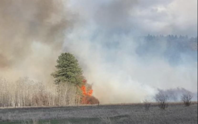 30 acres on fire in Nespelem due to wind, home threatened Columbia