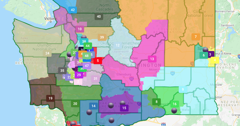 Seattle Ld Map Dems, GOP release proposed legislative district maps for WA | Columbia ...