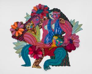Artist finds human figures in fabric