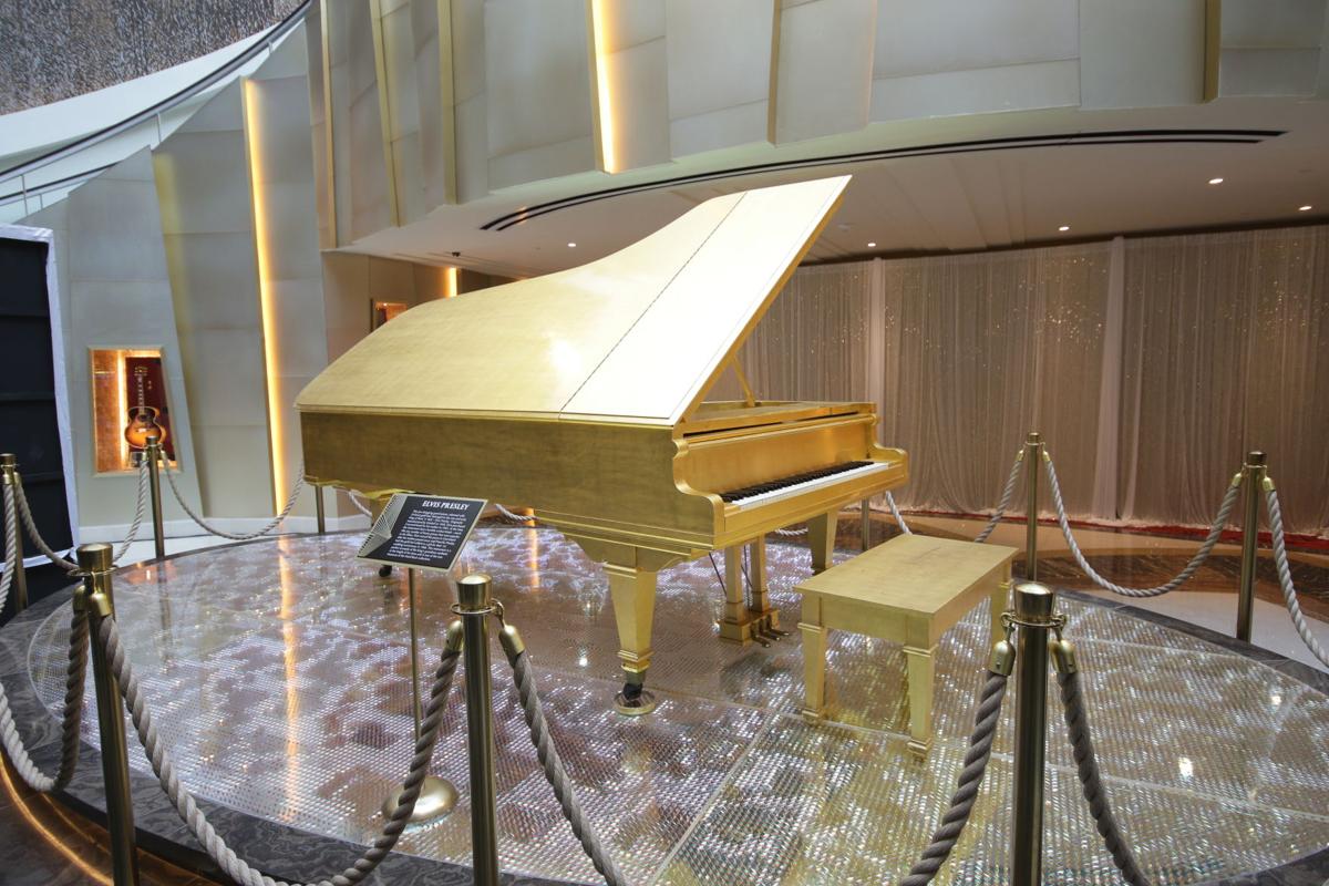 Elvis Presley S Iconic 24k Gold Leaf Grand Piano Debuts At